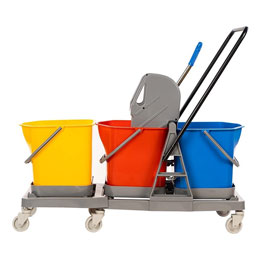 Wringer Trolley 3 Bucket - 60Ltr